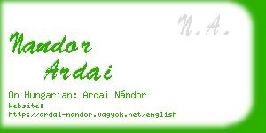nandor ardai business card
